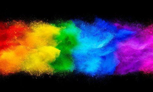 Colorful,Rainbow,Holi,Paint,Color,Powder,Explosion,Garland,Banner,Isolated